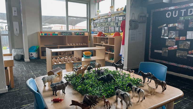 Farm animals on table at Learning Adventures Mangere East Preschool