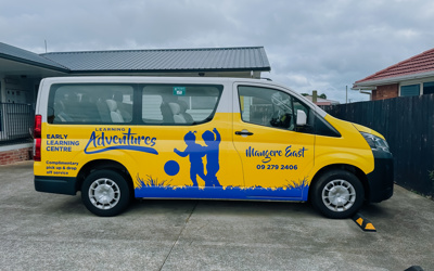 Free Van pick up service at Learning Adventures Mangere East daycare