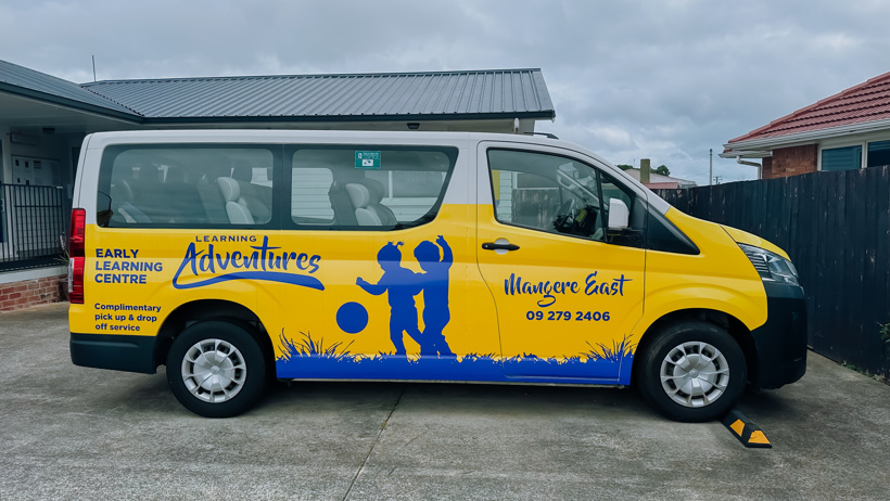 Free Van pick up service at Learning Adventures Mangere East daycare